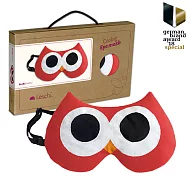 【德國萊思綺Leschi】舒緩疲勞熱敷/冷敷眼罩(貓頭鷹造型-橘紅色)