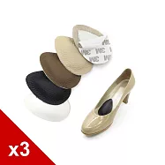 糊塗鞋匠 優質鞋材 H10 台灣製造 9mm牛皮腳心墊(4雙) 黑色