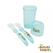 祝福森林 果汁果泥無毒湯匙組 -水藍