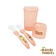 祝福森林 果汁果泥無毒湯匙組 -粉膚