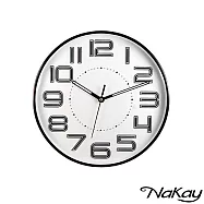 NAKAY 12吋超靜音立體數字掛鐘 NCL-37