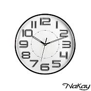 NAKAY 12吋超靜音立體數字掛鐘 NCL-37
