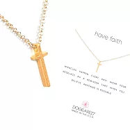 Dogeared 金色十字架項鍊 Long Cross 堅定信念 附原廠盒