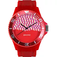 【PICONO】方塊遊樂場運動防水中性手錶 / BA-BP-02 /紅