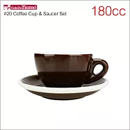 Tiamo 20號 蛋形卡布咖啡杯盤組180cc*5入 (HG0854)咖啡