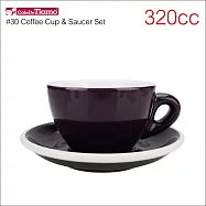 Tiamo 30號 蛋形拿鐵咖啡杯盤組320cc*5入 (HG0855)紫色