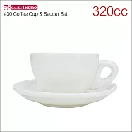 Tiamo 30號 蛋形拿鐵咖啡杯盤組320cc*5入 (HG0855)白色