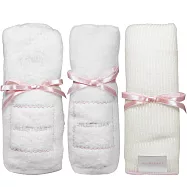 JILL STUART 吉麗絲朵 純白花漾毛巾三件組(公司貨)