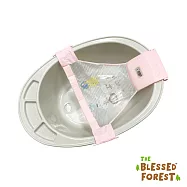 祝福森林 嬰幼兒專用浴盆45L含沐浴網(贈水杓)-灰+粉浴網