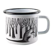 芬蘭Muurla 嚕嚕米系列-白色哥古琺瑯馬克杯250cc/咖啡杯/琺瑯杯