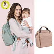 德國Lassig時尚完美大開口後背媽媽包-玫瑰金