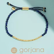 GORJANA POWER GEM 金色平衡骨 可調式能量手鍊 寶藍色青金石 洞察力靈感智慧