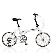 BIKEDNA THE ONE 20吋7速 SHIMANO T型折疊車 52T大齒盤開學季強力主打(105cm黃金比例車架)-白