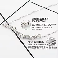 925純銀繁星點點微鑲輕珠寶項鍊-銀