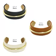 【日本Osewayaお世話や】日本製--半開口式金屬皮革手環 -WHITE白