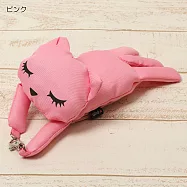 【Pooh Chan-噗將閉眼貓】卡片夾包包掛飾【買就送純銀項鍊市價850】 - PINK粉