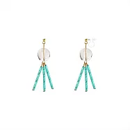 Snatch 極光冰球水母光束手作耳夾 / Snatch White Crystal Ball & Rotate Light Handmade Ear Clips