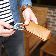 TEHA&rsquo;AMANA|質感設計 日本職人個性手縫真皮眼鏡盒 駝色 駝色