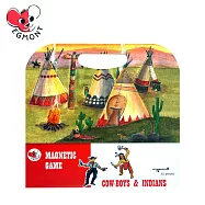 【遊戲書】比利時 EGMONT TOYS 艾格蒙繪本風磁鐵書 - 牛仔與印地安