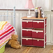 【H&R安室家】木天板六格不織布抽屜櫃-BC319