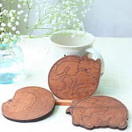 大森竹子原木杯墊*3‧櫸木‧森林寶貝好好眠套組