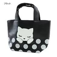 【Pooh Chan-噗將閉眼貓】立體小尾巴MINI提袋【買就送純銀項鍊市價850】黑BLACK