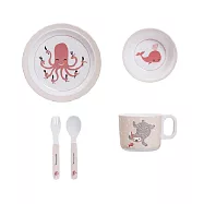 【安垛小姐】丹麥 Bloomingville 海洋之心 淘氣海洋餐具組 (粉)