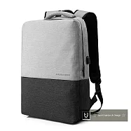 【US.STYLE】VA輕旅行涉谷風格防盜後背包(交錯灰)