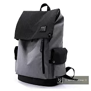 【US.STYLE】VA輕旅行棉麻質感涉谷風格牛津後背包(交錯灰)