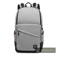 【US.STYLE】VA輕旅行棉麻質感涉谷風格後背包(品味灰)