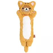 San-X 拉拉熊悠閒貓生活系列毛絨公仔筆袋包 。懶熊