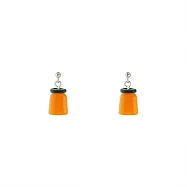 Snatch 潔莉貝莉果醬罐手作耳環 - 橘子醬 / [Snatch] Jelly Belly Jam Handmade Earrings - Orange