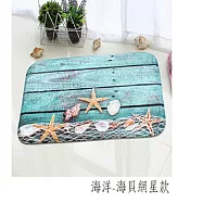 【巴芙洛】3D立體印花法蘭絨地墊-(2片入)-海貝網星