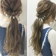 Snatch X hitomi-gohan+ayuum’s 設計師手工卡丘莎系列 - 雨滴雲彩貝殼髮夾鏈