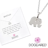 Dogeared 大象 銀色許願項鍊 好運健康 Elephant Necklace附原廠盒