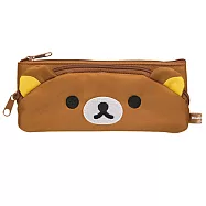 San-X 拉拉熊我愛生活系列書腰兩層式筆袋。懶熊