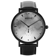 【PICONO】A week 系列 渲染簡約黑色真皮錶帶手錶 /AW-7607