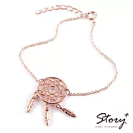 STORY ACCESSORY-Dreamcatcher捕夢網-純銀手鍊玫瑰金色