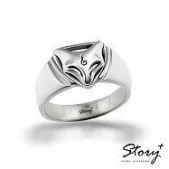 STORY ACCESSORY-靈狐系列-空狐純銀男戒11白K金