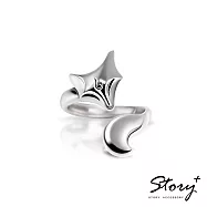 STORY ACCESSORY-靈狐系列-白狐純銀戒指7白K金
