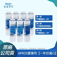 【普德Buder】APROS系列 5M CA10417 + UDF CC20106 + 1M CA20518 拋棄式纖維濾心(7支組)