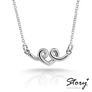 STORY ACCESSORY-纏綿的心-純銀項鍊白K金