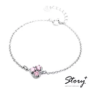 STORY ACCESSORY-明亮的心-純銀手鍊白K金+粉鑽