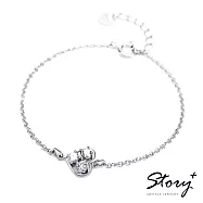 STORY ACCESSORY-明亮的心-純銀手鍊白K金+白鑽