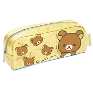 San-X 拉拉熊可愛生活系列粉亮筆袋包。黃