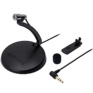 日本鐵三角Audio-Technica兩用MONO單聲道麥克風AT9931PC(附泡棉防風罩,可站立或夾在領口)micphone