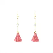 Snatch 粉紅星球流蘇耳環 - 粉紅晴空 / Snatch Planet of Pink Tassel Earrings - Pink