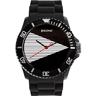 【PICONO】黑與白的對話運動防水手錶 / BA-BW-01 /黑