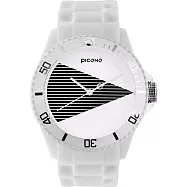 【PICONO】黑與白的對話運動防水手錶 / BA-BW-02 /白