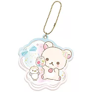 San-X 懶妹的珍珠貝殼海系列隨身鏡吊飾。珍珠貝殼